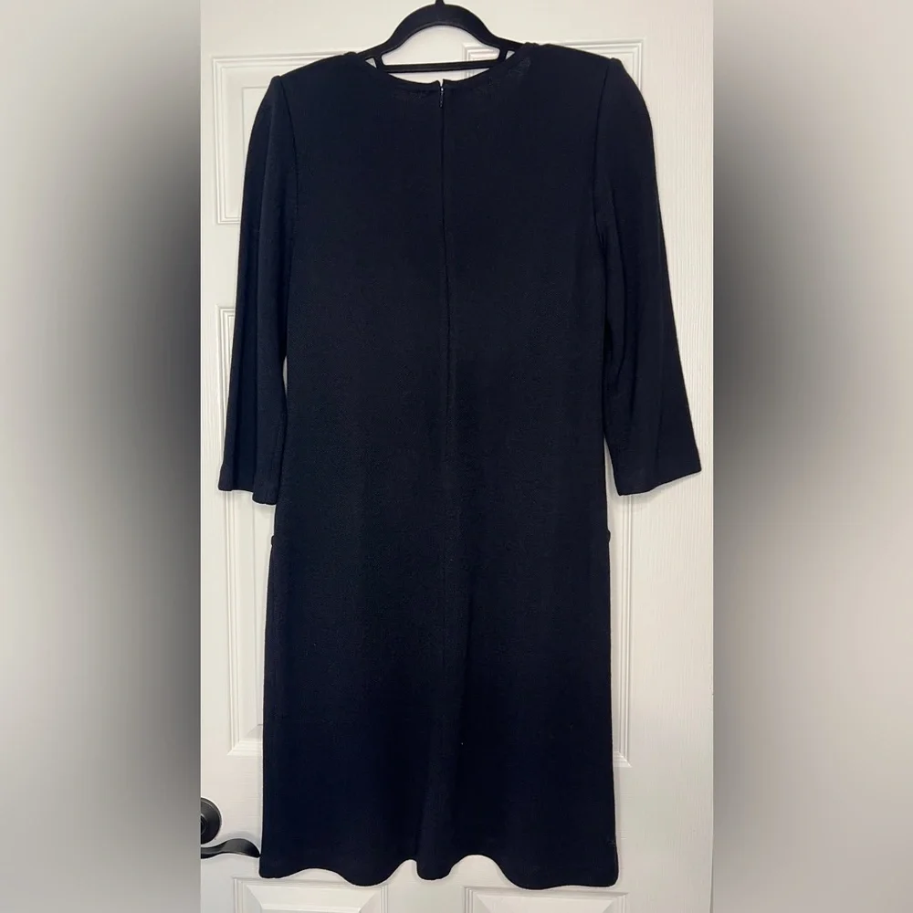 St. John Classic Black Knit Sheath Dress Size 14 | Timeless Workwear